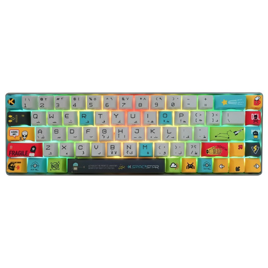 KGaming (C-K29-CB) Space Star Tri-Mode Gaming Keyboard - Cream Blue